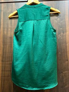 Bottle Green Sleeveless Top