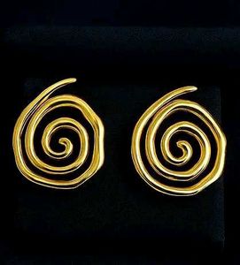 Gold Swirl Earrings anti tarnish