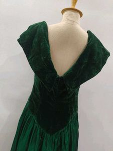 Emerald Green Velvet Dress