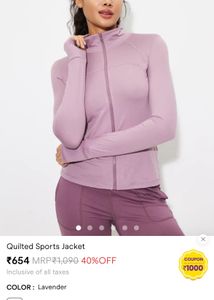 M-Lilac Activewear Jacket