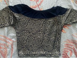 Glamorous Silver& Navy Top & Blouse