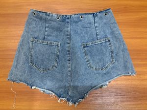 Denim High-Waisted Shorts