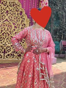 Elegant Mirror Work Ethnic Gown