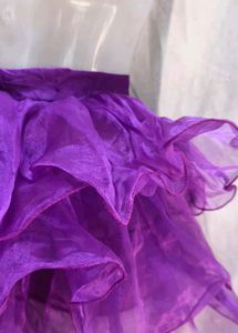 Purple Ruffled Tulle Skirt