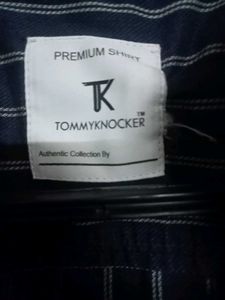 Striped Shirt With Chinese Koller