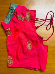 💕Pink & Gold Embroidered Blouse💕