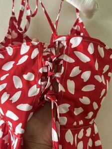Beautiful Red And White Polka Dots One Peice