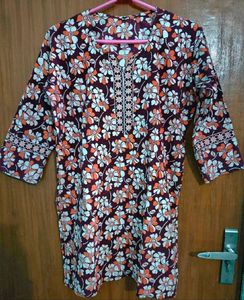 Vintage Print Short Kurti - Bundle of 3