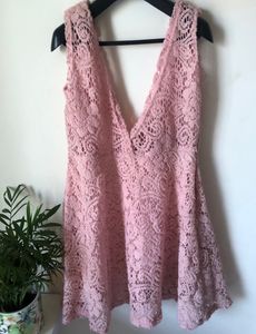 crochet lace short dress