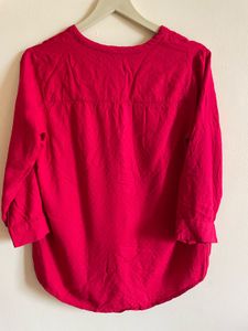 Red Sleeve Top