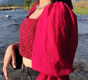 Red Lace Top