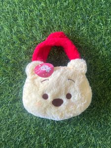 Cute Yellow Winnie the Pooh Plush Tote Bag