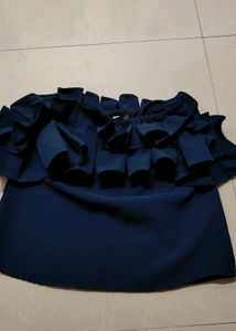 Navy Blue Ruffle Dress