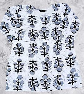 Women's Short Kurti Floral Hand Blocke Printed