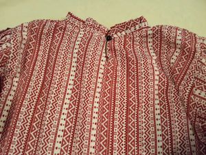 Red &amp; White Print Tunic Dress