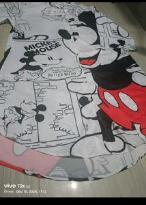 Mickey Mouse Print Shirt Dress