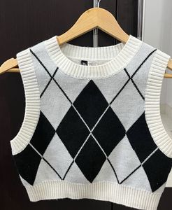 H&amp;M JACQUARD-KNIT SWEATER VEST