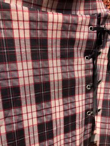 plaid pencil skirt with built in shorts
