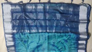 Fancy Mirror Zari Saree With Blouse