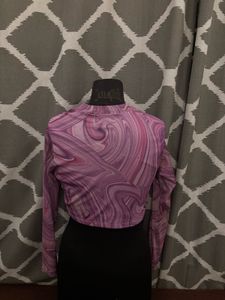 Purple Swirl Crop Top