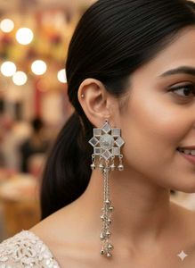 Combo of 2 oxidised earrings jhumka