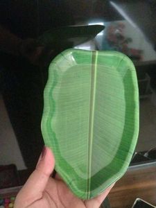 Leaf Print Decorative Plate