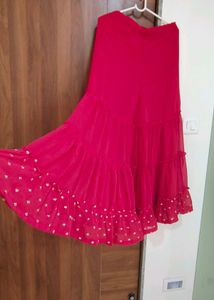 Red Sharara Set Bust 34 (Alterable Upto 36)