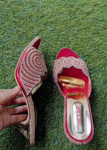 Red Embellished Heels