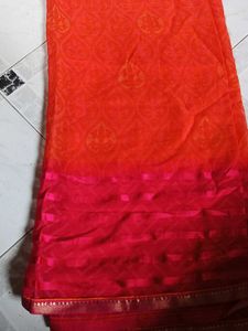 Orange & Pink Saree