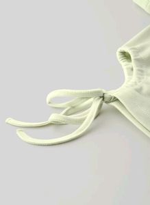 Light Green Drawstring Crop Top
