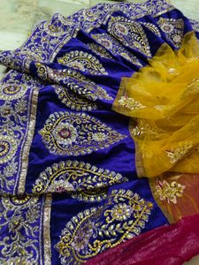 Soft Organza An Net Saree Double Colour Sare😍