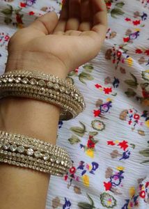 Sparkling Silver Bangles