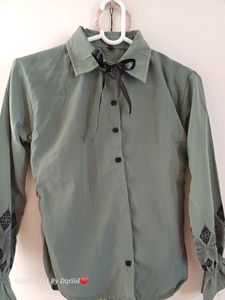 Women Formal Shirt With Cute Lace👔🎀🎗