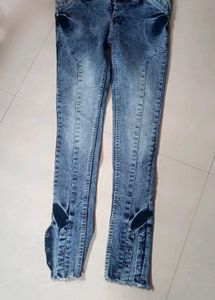 Acid Wash Flare Jeans