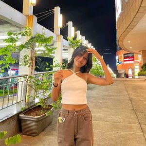 White Stylish Crop Top