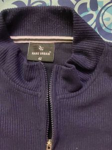 Navy Blue Half Zip Sweater