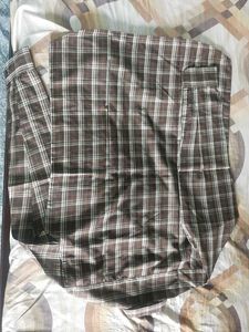 Brown Plaid Button-Down Shirt