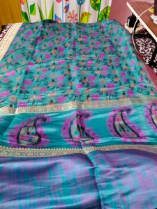 Mulberry Silk Ikkat Banarsi Saree
