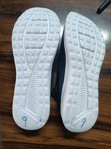 Blue Knit Slip-On Sneakers