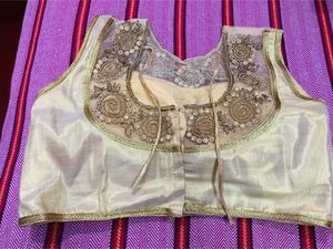 BRAND NEW PADDED GOLDEN BLOUSE(SLEEVES IN