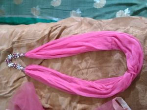 Pink Net Dupatta Combo Of 2
