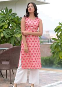 Elegant Printed Kurti Palazzo Set