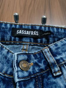 Wide Leg Denim Jeans( with side slit)