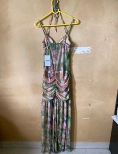 Corset Styled Side Slit Dress