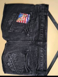 Black Denim Cut-Off Shorts