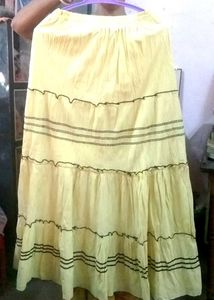 Tiered Yellow Skirt