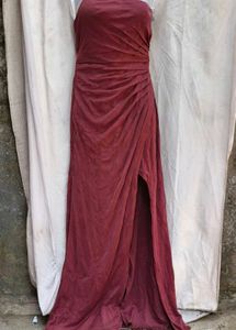 I. Elegant Maroon Maxi Dress