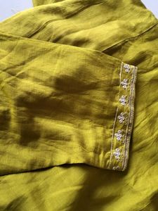 Embroidered Olive Green Kurta Set