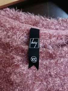 Pink Fuzzy Long Sleeve Sweater