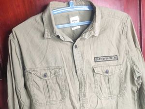 Olive Green Casual Shirt